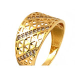 Złoty pierścionek klasyczny z próby 585