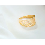 Złoty pierścionek klasyczny z próby 585