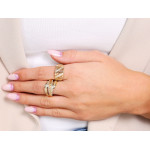 Złoty pierścionek klasyczny z próby 585