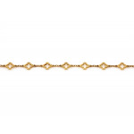 Złoty naszyjnik z kwiatkami