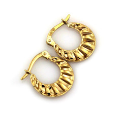 Złote kolczyki koła, dla kobiet