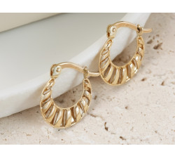 Złote kolczyki koła, dla kobiet