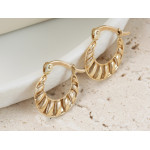 Złote kolczyki koła, dla kobiet