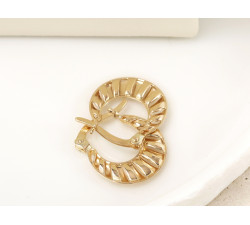 Złote kolczyki koła, dla kobiet