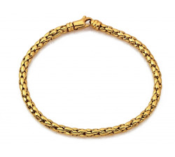 Złoty komplet naszyjnik i bransoletka popcorn