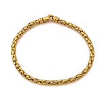 Złoty komplet naszyjnik i bransoletka popcorn