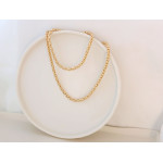 Złoty komplet naszyjnik i bransoletka popcorn