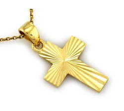 Złota przywieszka krzyżyk, 375/9k