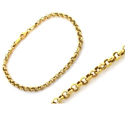 Bransoletka złota 585 modułowa z koluszek łańcuszkowa rolo s