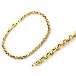 Bransoletka złota 585 modułowa z koluszek łańcuszkowa rolo s