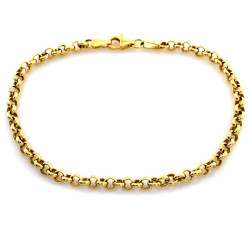 Bransoletka złota 585 modułowa z koluszek łańcuszkowa rolo s