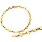 Złota bransoletka 375 idealna na prezent elementowa z małych serc