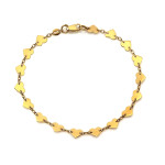 Złota bransoletka 375 idealna na prezent elementowa z małych serc