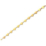 Złota bransoletka 375 idealna na prezent elementowa z małych serc