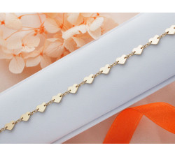 Złota bransoletka 375 idealna na prezent elementowa z małych serc