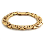 Złota męska bransoleta 585 bardzo gruba splot marina gucci 23 cm