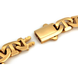 Złota męska bransoleta 585 bardzo gruba splot marina gucci 23 cm