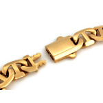 Złota męska bransoleta 585 bardzo gruba splot marina gucci 23 cm