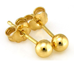 Złote kolczyki damskie kule