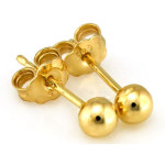 Złote kolczyki damskie kule
