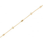 Bransoletka złota 585 łańcuszek na rękę ozdoby z cyrkonią S