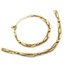 Złoty komplet 585 łańcuszki z MIGDAŁAMI