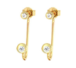 złote kolczyki 333 z cyrkoniami