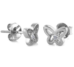 kolczyki srebro sztyfty gładkie