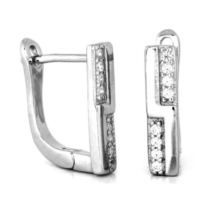 srebrne kolczyki angielskie