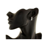 kolczyki 925 na biglu zamkniętym bez cyrkonii