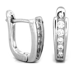 kolczyki srebro na angielskim gładkie