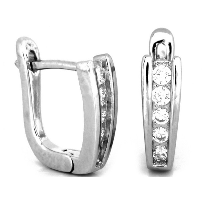 kolczyki srebro na angielskim gładkie