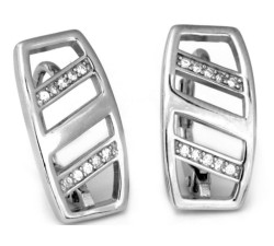 kolczyki 925 na angielskim bez cyrkonii