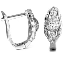 kolczyki srebro na angielskim bez cyrkonii