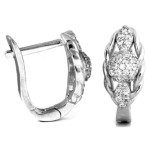 kolczyki srebro na angielskim bez cyrkonii