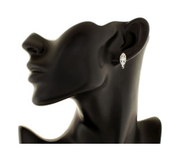 srebrne kolczyki na biglu zamkniętym bez cyrkonii