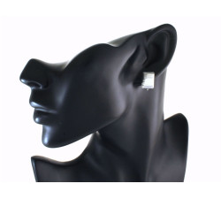 srebrne kolczyki na biglu francuskim