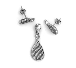 zestaw biżuterii ze srebra