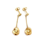 długie kolczyki złoto