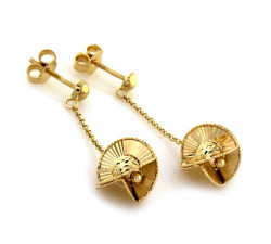 złote kolczyki wiszące