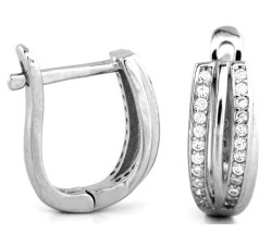 srebrne kolczyki na biglu zamkniętym bez cyrkonii