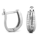 srebrne kolczyki na biglu zamkniętym bez cyrkonii