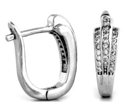 srebrne kolczyki bez cyrkonii