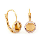 Złote kolczyki białe żółte złoto