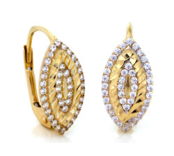 złote kolczyki na angielskie zapiecie