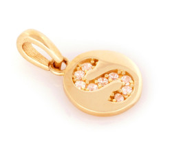 klasyczny złoty wisiorek