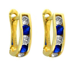 złote kolczyki na angielskie zapiecie