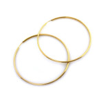 Złote kolczyki wiszące 14K duże koła średnica 70 mm 3,69 g