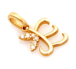 gładka złota zawieszka