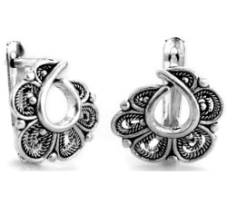 srebrne kolczyki na angielskim gładkie